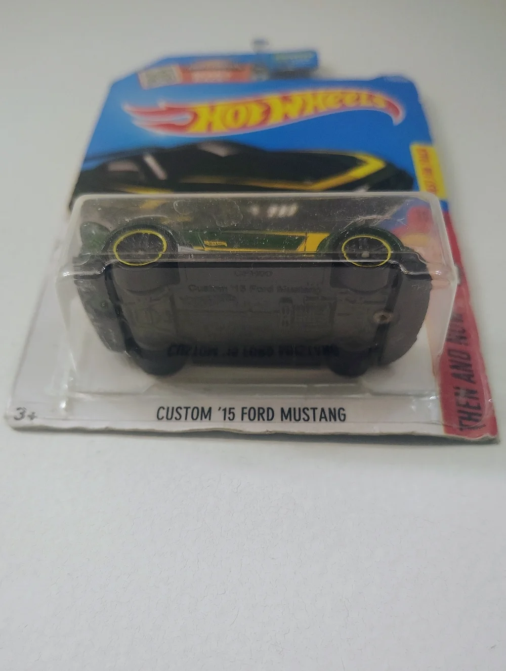 Custom 2015 Ford Mustang Hot Wheels Then & Now 10/10 Green Diecast